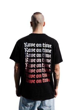 T-Shirt RAVE ON TIME LETTERS